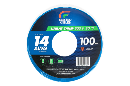 Cable Flexible THHN # 14 UNILAY AWG - 100 m.