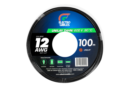 Cable Flexible THHN # 12 UNILAY AWG - 100 m.